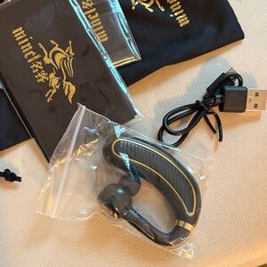 Bluetooth Headset with Gold Accents